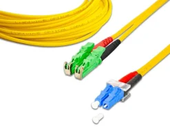 Lightwin LWL-Patchkabel Singlemode, LSH/APC – LC, OS2, Duplex, 2 m