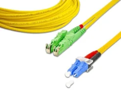 Lightwin LWL-Patchkabel Singlemode E2000/APC – LC, OS2, Duplex, 1 m