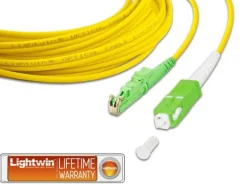 Lightwin LWL-Patchkabel SM E2000/APC – SC/APC, OS2, Simplex, 3 m