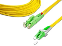 Lightwin LWL-Patchkabel SM E2000/APC – LC/APC, OS2, Duplex, 2 m