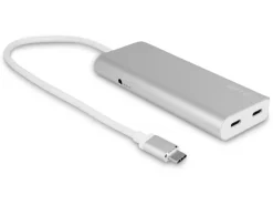 LMP USB-Hub USB Type-C – USB-A 3.0, USB -C Silber