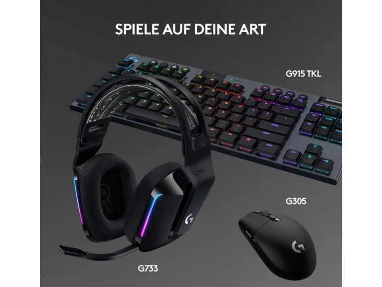 Logitech Gaming-Headset G733 Lightspeed Schwarz