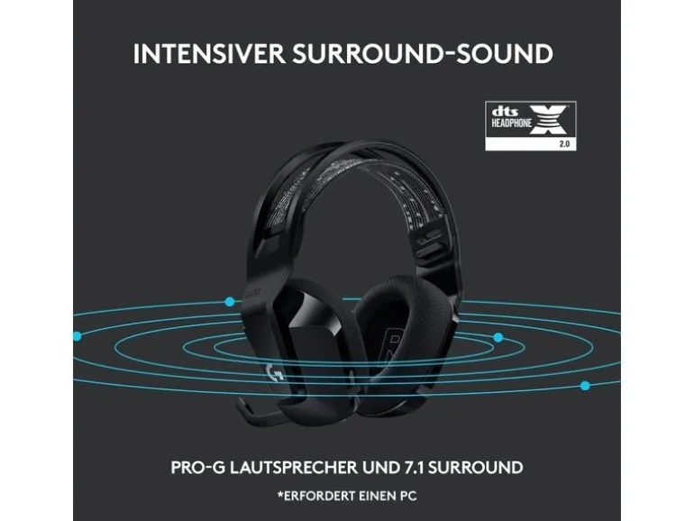 Logitech Gaming-Headset G733 Lightspeed Schwarz