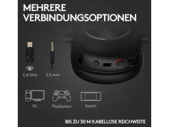 Logitech Gaming-Headset G Pro X 2 Wireless Lightspeed Gaming Schwarz