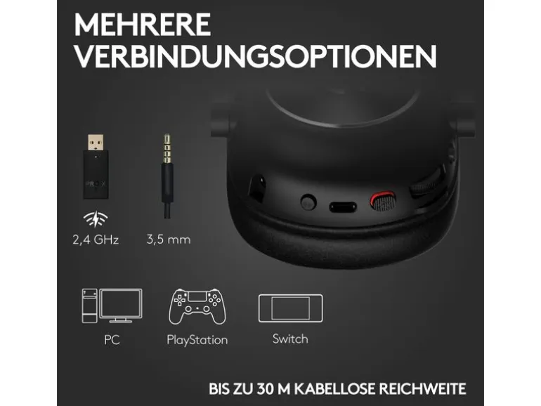 Logitech Gaming-Headset G Pro X 2 Wireless Lightspeed Gaming Schwarz