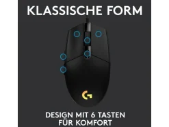 Logitech Gaming-Maus G203 Lightsync Schwarz