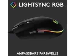 Logitech Gaming-Maus G203 Lightsync Schwarz