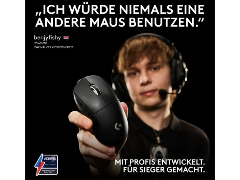 Logitech Gaming-Maus Pro X Superlight 2 Lightspeed Schwarz