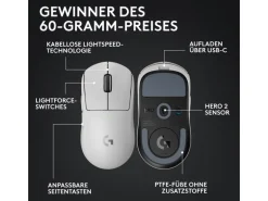 Logitech Gaming-Maus Pro X Superlight 2 Lightspeed Weiss
