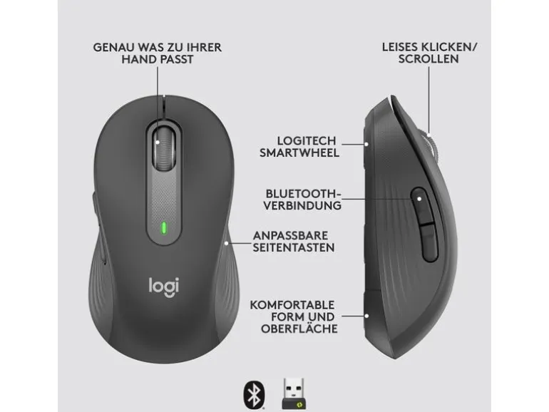 Logitech Maus Signature M650 for Business Graphite
