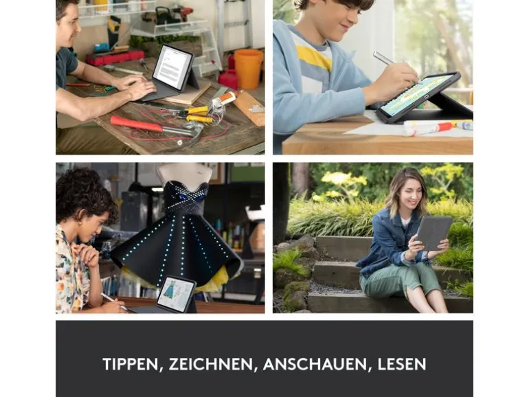 Logitech Tablet Tastatur Cover Rugged Folio iPad (10. Gen, A16/2025)