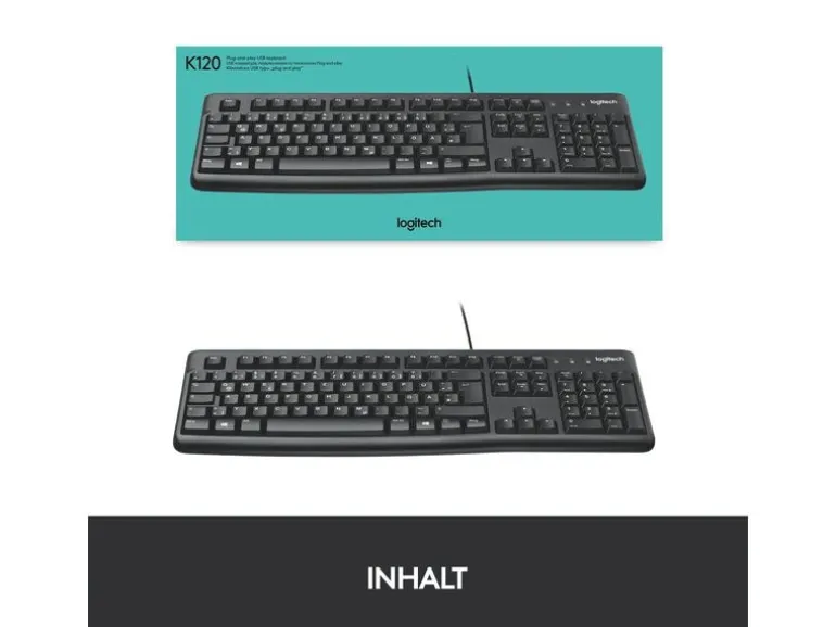 Logitech Tastatur K120 CH-Layout, kabelgebunden