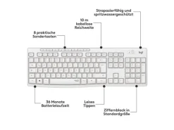 Logitech Tastatur-Maus-Set MK295 White CH-Layout