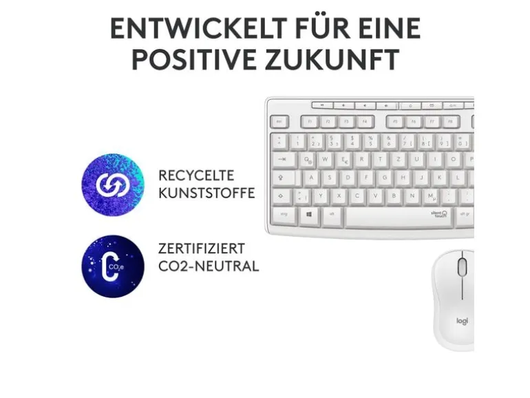 Logitech Tastatur-Maus-Set MK295 White CH-Layout