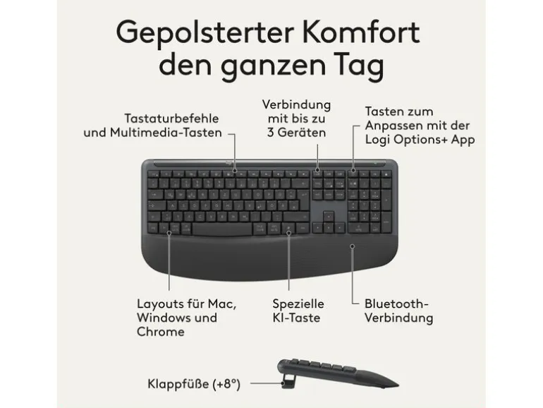 Logitech Tastatur-Maus-Set Signature Comfort Plus MK880
