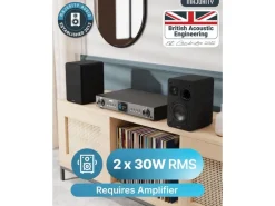 Majority D70X Passiv Regal-Lautsprecher Set Schwarz