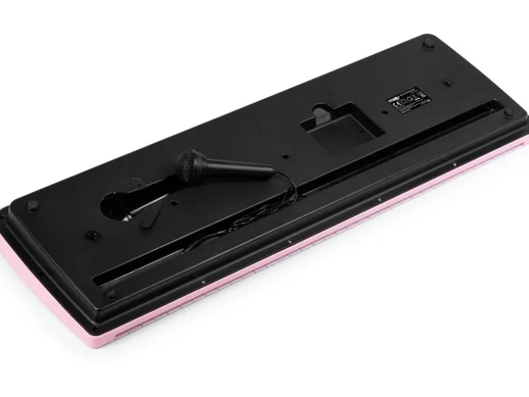 MAX Keyboard KD61P Kinderklavier Pink 61 Tasten LED-Display