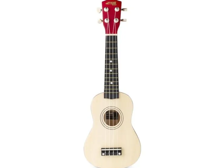 MAX Ukulele UKEY Set Soprano Natural 21 Zoll