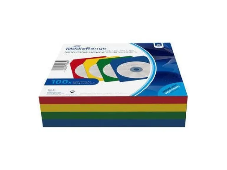 MediaRange CD-Tasche Papier, Farbig