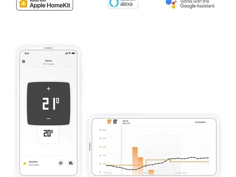 Netatmo Comfort Smarter Thermostat Starter Pack 2x Thermostat, 1x Hub