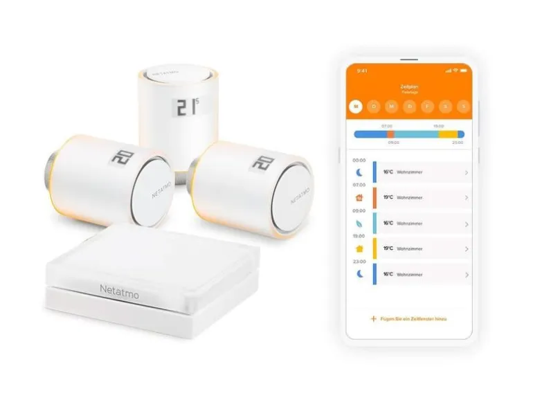 Netatmo Comfort Smarter Thermostat Starter Pack 3x Thermostat, 1x Hub