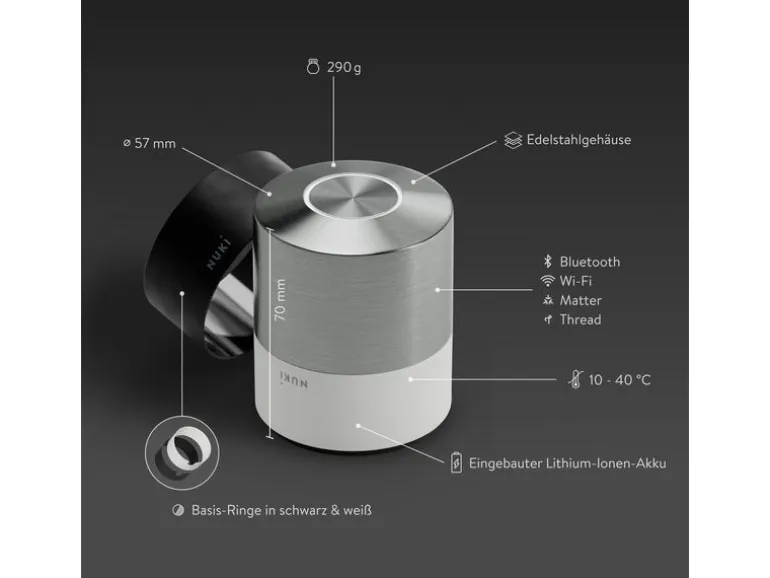 NUKI Smart Lock PRO (5th Gen) CH-Zylinder Weiss