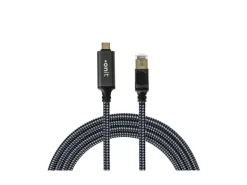 onit Adapterkabel USB-C – RJ45 Grau/Schwarz, 5 m
