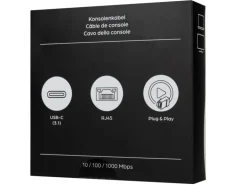 onit Adapterkabel USB-C – RJ45 Grau/Schwarz, 5 m