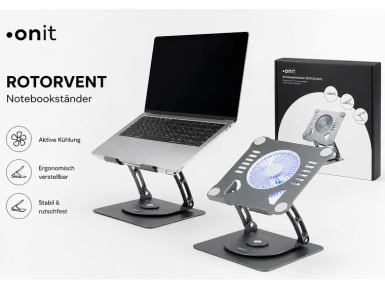 onit Notebook-Ständer ROTORVENT 10 - 17.3"