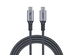 onit Thunderbolt 4-Kabel 240 W, USB-C - USB-C, 2 m, Schwarz/Grau