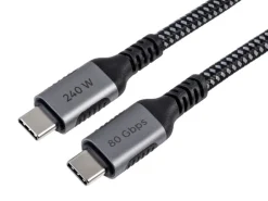 onit Thunderbolt 5-Kabel 240 W USB-C - USB-C, 1 m, Schwarz/Grau