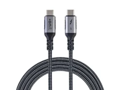 onit Thunderbolt 5-Kabel 240 W USB-C - USB-C, 1 m, Schwarz/Grau
