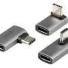 onit USB-Adapter gewinkelt USB-C Stecker - USB-C Buchse, 3-teilig