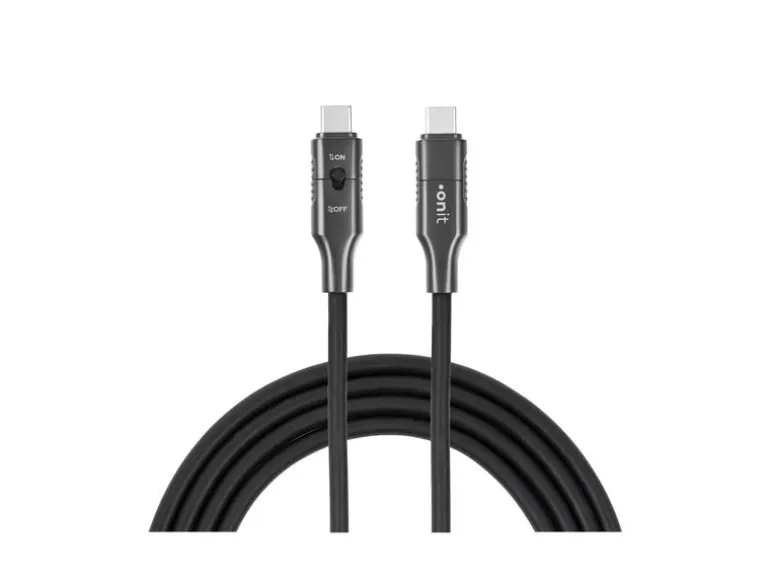 onit USB-Kabel mit Datenblocker-Schalter, USB-C - USB-C, 1.5 m