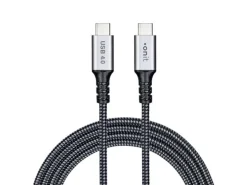 onit USB4-Kabel Premium 240 W, USB-C - USB-C, 1 m, Schwarz/Grau
