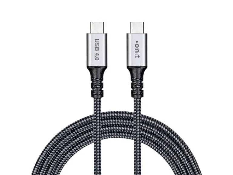 onit USB4-Kabel Pro 80 W, USB-C - USB-C, 3 m, Schwarz/Grau