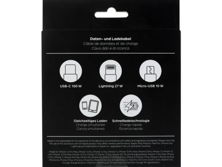 onit USB 2.0-Kabel USB-A/USB-C - Lightning/USB-C/Micro-USB B
