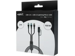 onit USB 2.0-Kabel USB-A/USB-C - Lightning/USB-C/Micro-USB B