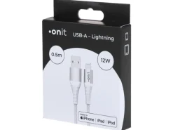 onit USB 2.0-Kabel 12 W, MFi, USB-A - Lightning, 0.5 m, Weiss