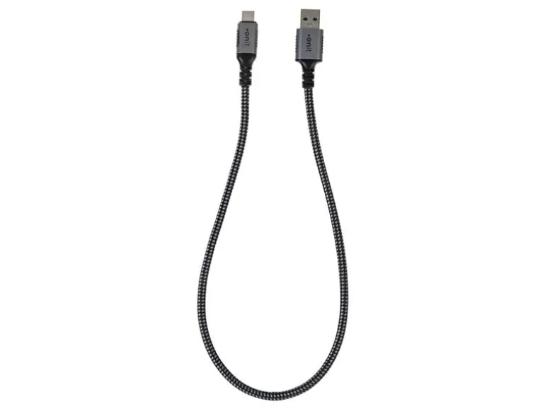 onit USB 3.1-Kabel 66 W, USB-A - USB-C, 0.5 m, Schwarz/Grau
