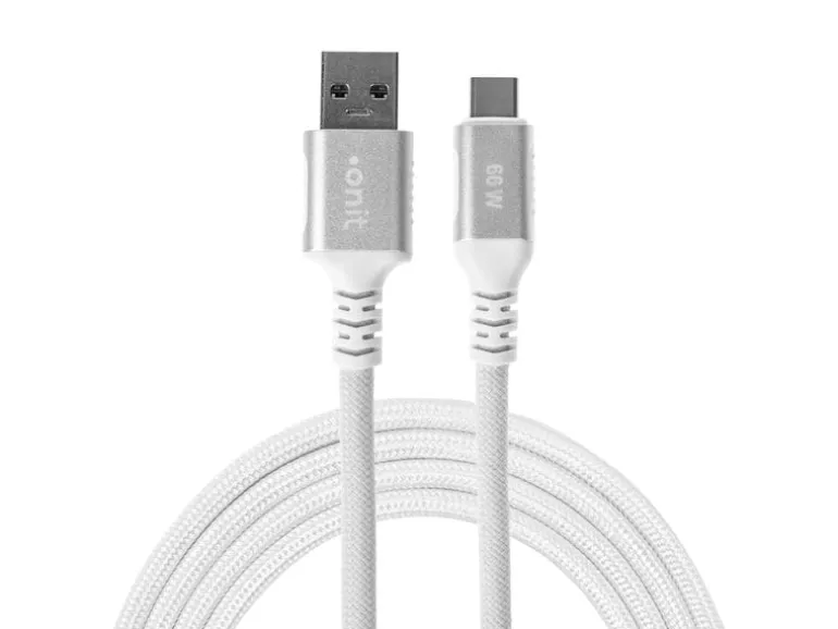 onit USB 3.1-Kabel 66 W, USB-A - USB-C, 0.5 m, Weiss