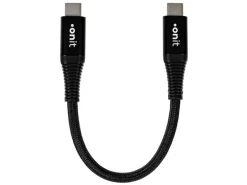 onit USB 3.0-Kabel 60 W, USB-C - USB-C, 0.1 m, Schwarz
