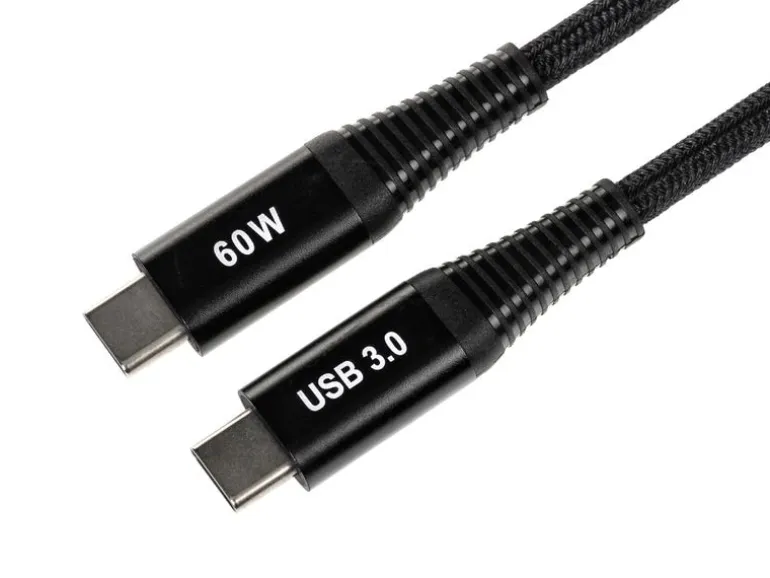 onit USB 3.0-Kabel 60 W, USB-C - USB-C, 0.1 m, Schwarz