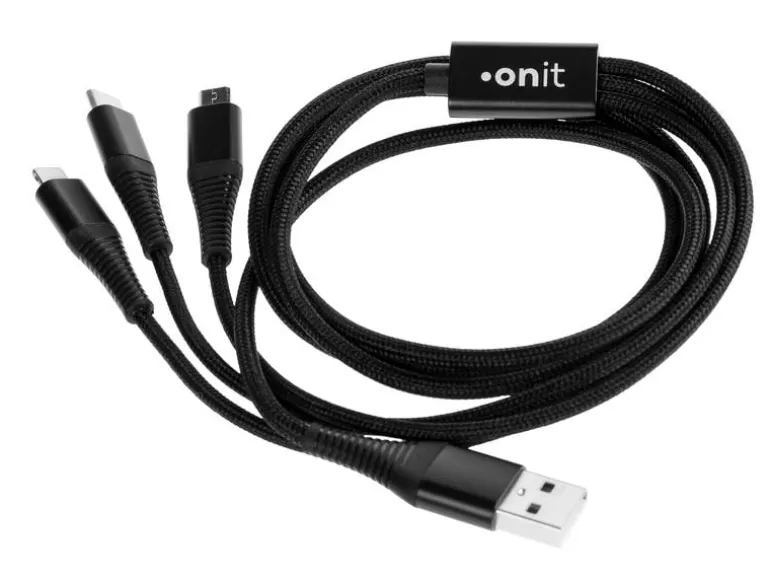 onit USB-Ladekabel USB-A - Lightning/USB-C/Micro-USB B, 1 m