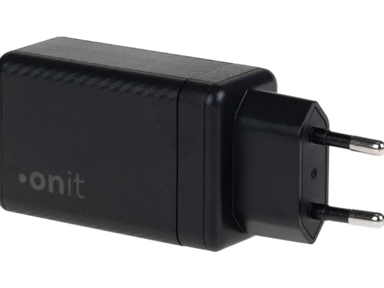 onit USB-Wandladegerät Dual QC4+ 65 W GaN Schwarz