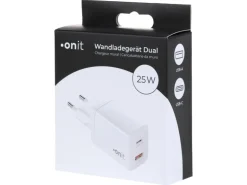 onit USB-Wandladegerät PD25W + QC3.0 Weiss