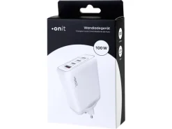 onit USB-Wandladegerät Quad 3C1A 100 W GaN Weiss