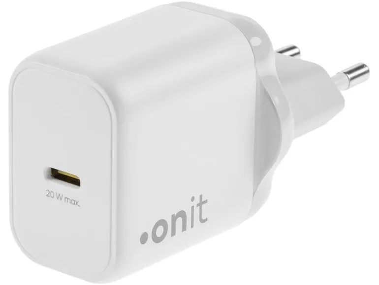 onit USB-Wandladegerät Single 1C 20 W GaN Weiss