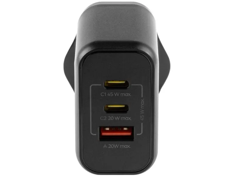 onit USB-Wandladegerät Triple 2C1A 45 W GaN Schwarz
