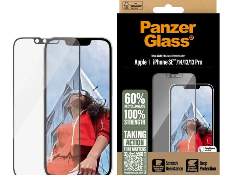 Panzerglass Displayschutz Ultra Wide Fit iPhone 17e/16e/13/13Pro/14